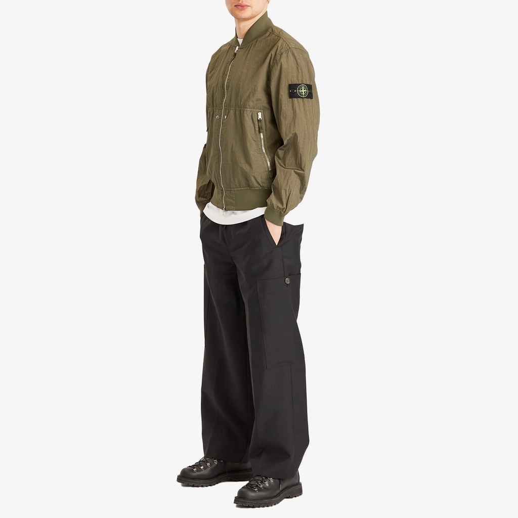 Stone Island Men's Nylon Metal Watro-TC ECONYL Bomber Jacket Military Green